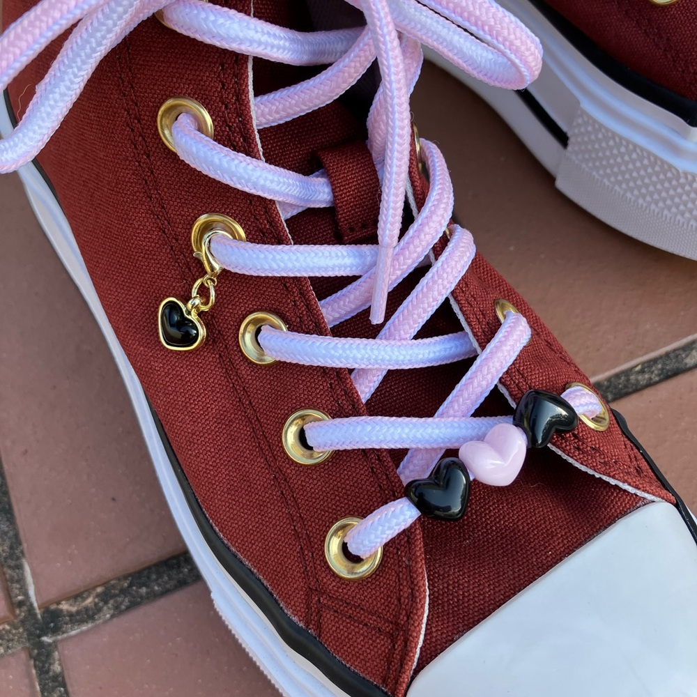 Chuck Taylor All Star Double Stack Platform Heart Charm size 6 - Picture 6 of 10